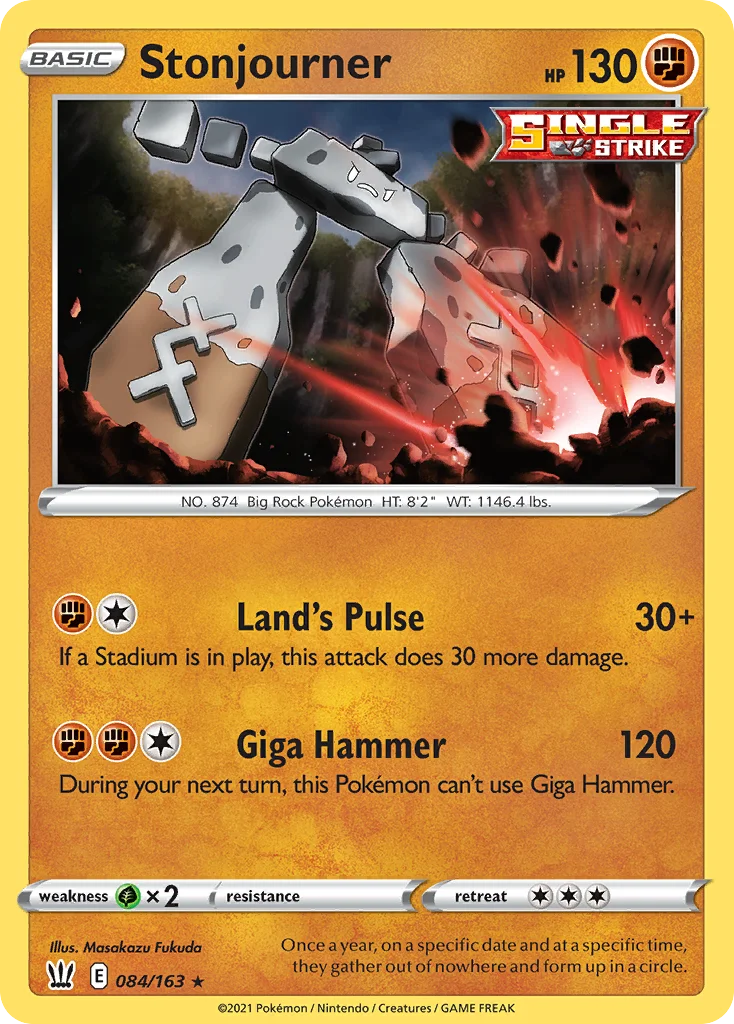 Stonjourner Pokemon card