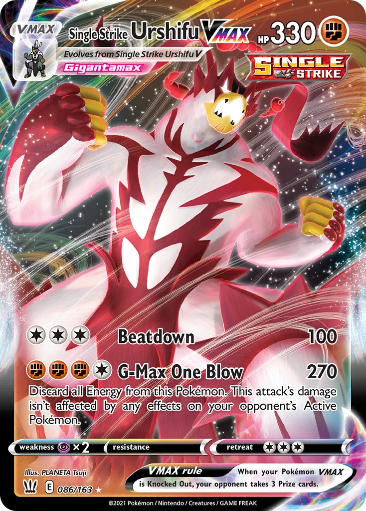 Single Strike Urshifu VMAX Pokemon card