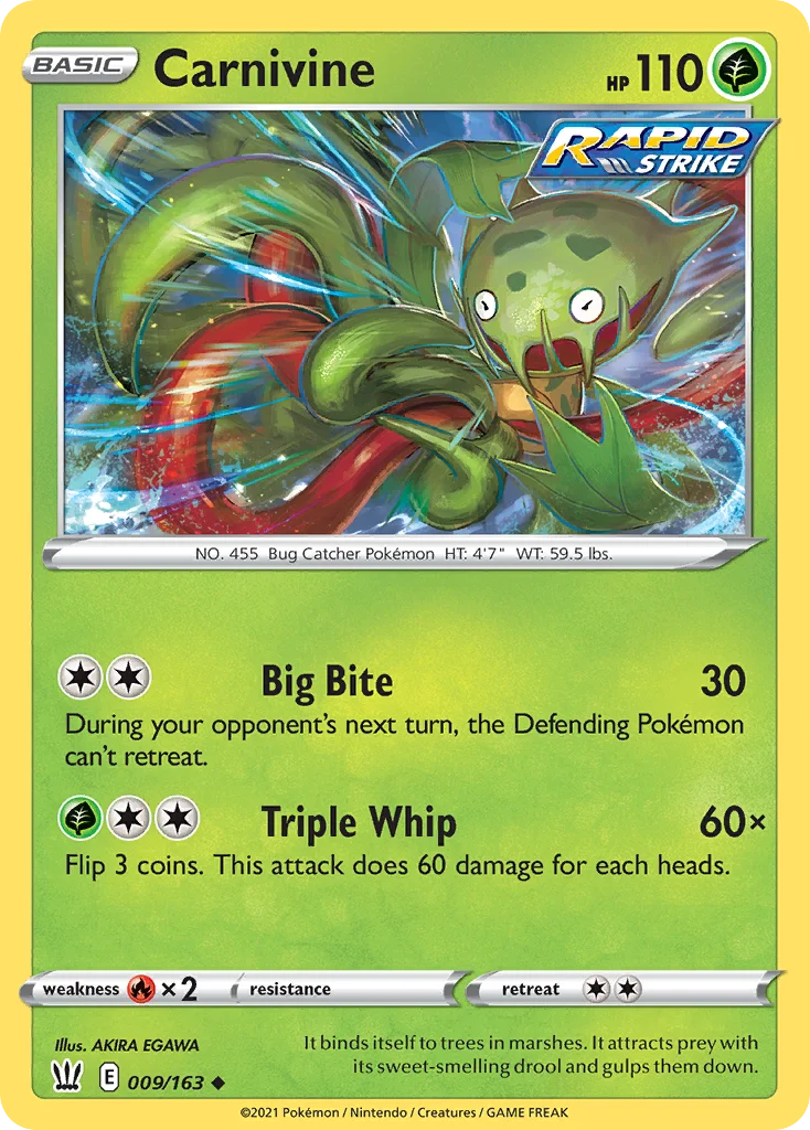Carnivine Pokemon card