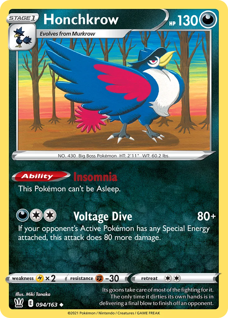 Honchkrow Pokemon card