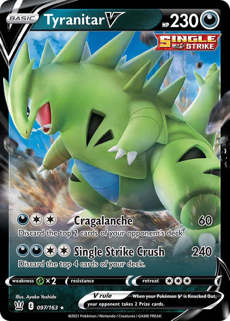 Tyranitar V Pokemon card