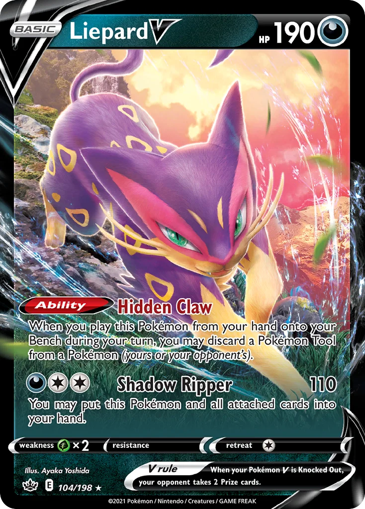 Liepard V Pokemon card