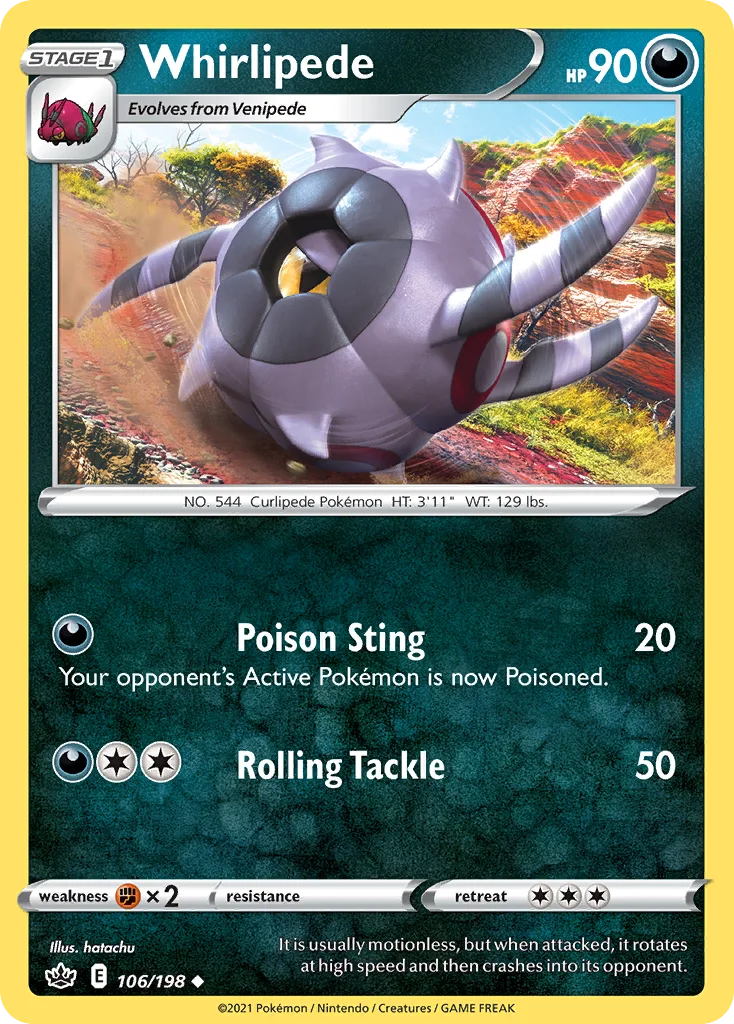 Whirlipede Pokemon card