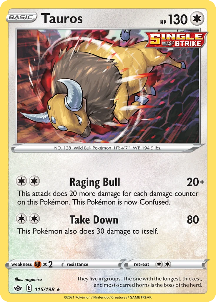 Tauros Pokemon card