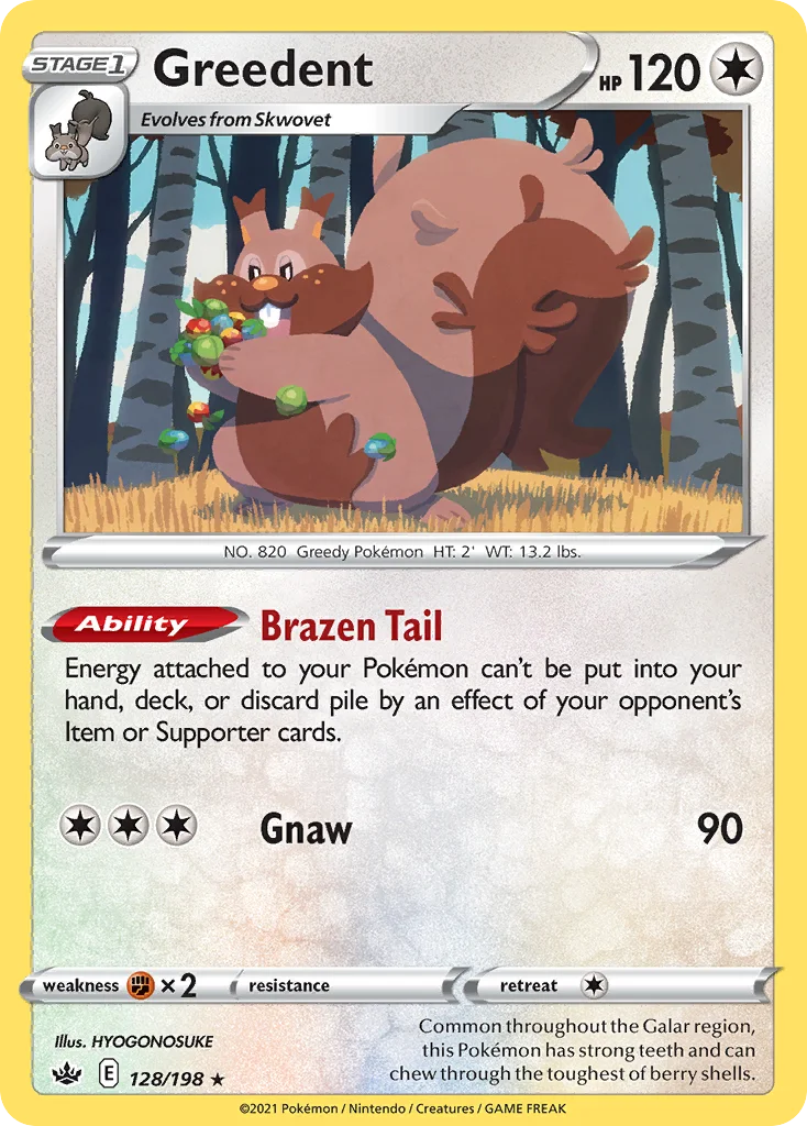 Greedent Pokemon card