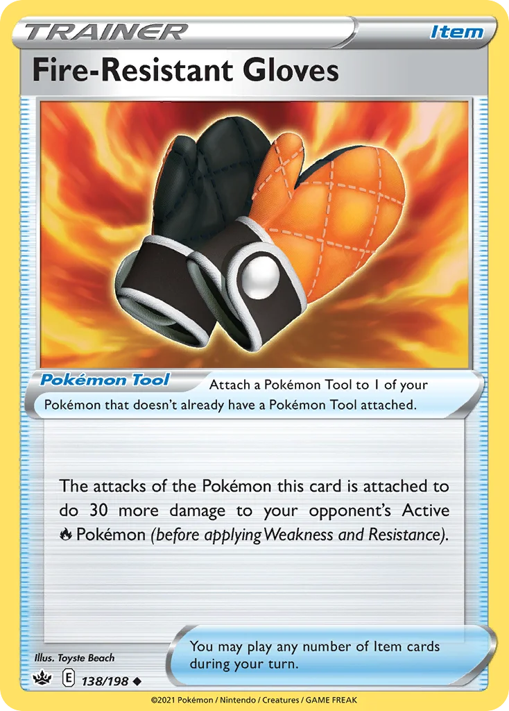 Fire-Resistant Gloves Pokemon card