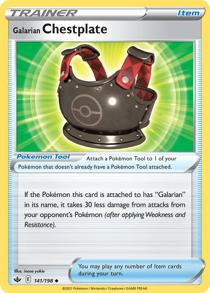 Galarian Chestplate Pokemon card