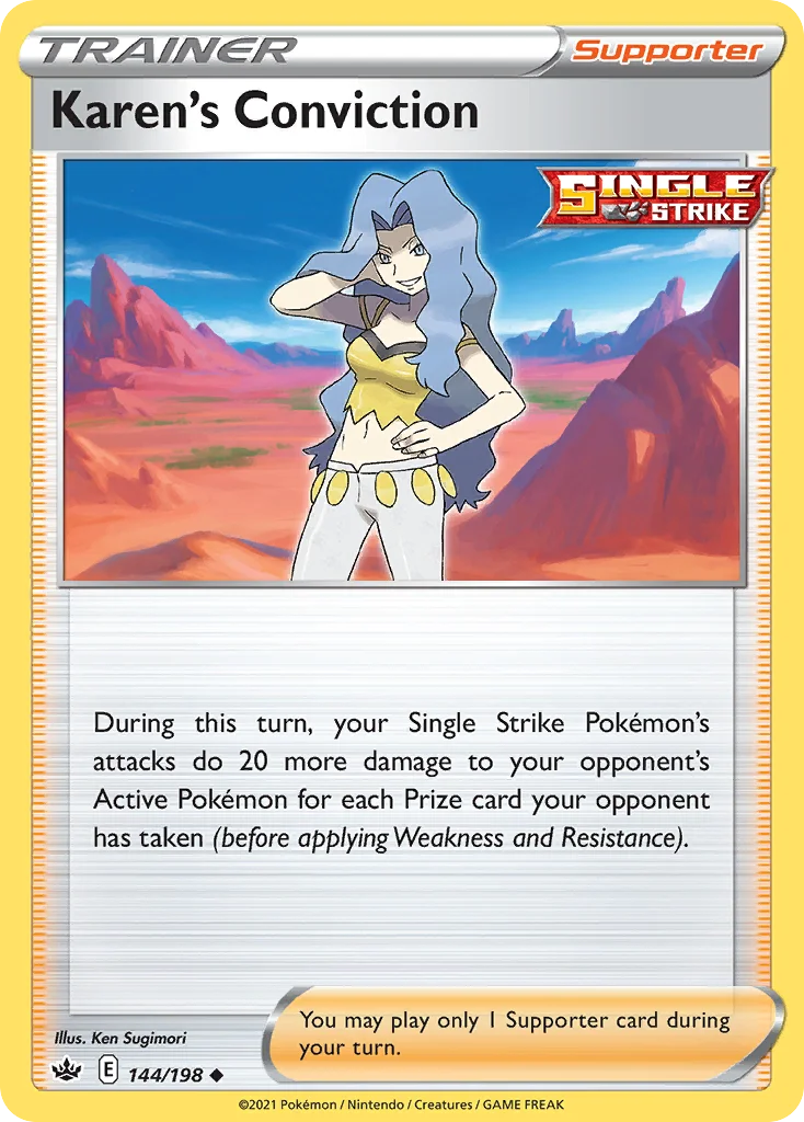 Karen's Conviction Pokemon card