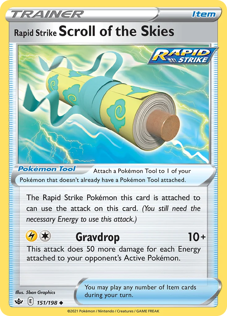 Rapid Strike Scroll of the Skies Pokemon card