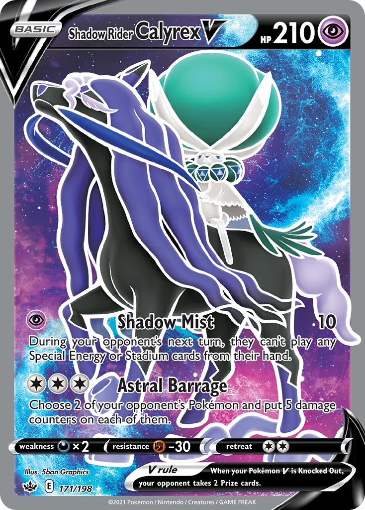Shadow Rider Calyrex V Pokemon card