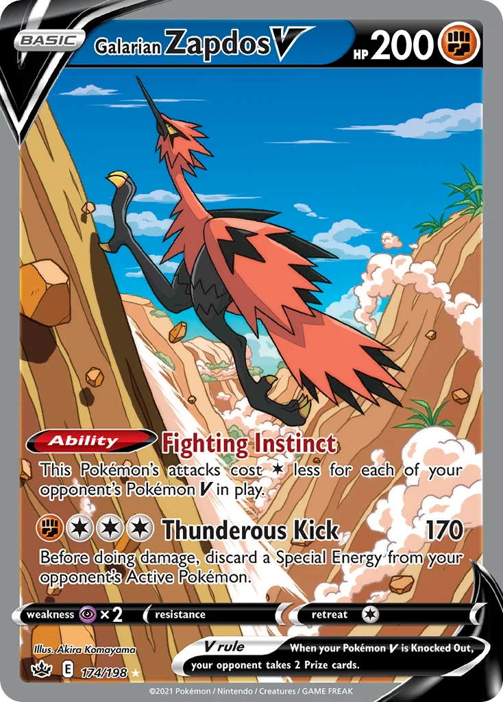 Galarian Zapdos V Pokemon card