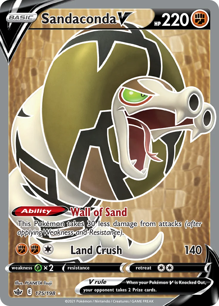 Sandaconda V Pokemon card