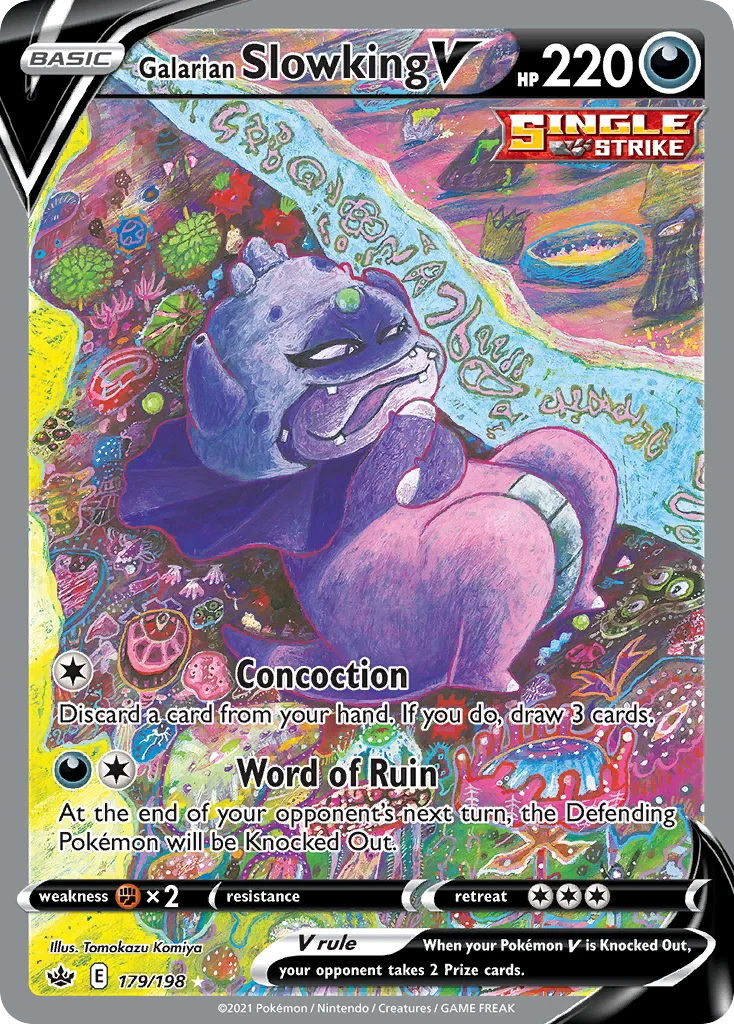 Galarian Slowking V Pokemon card