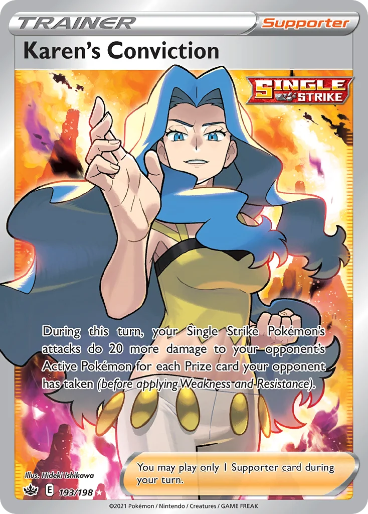 Karen's Conviction Pokemon card