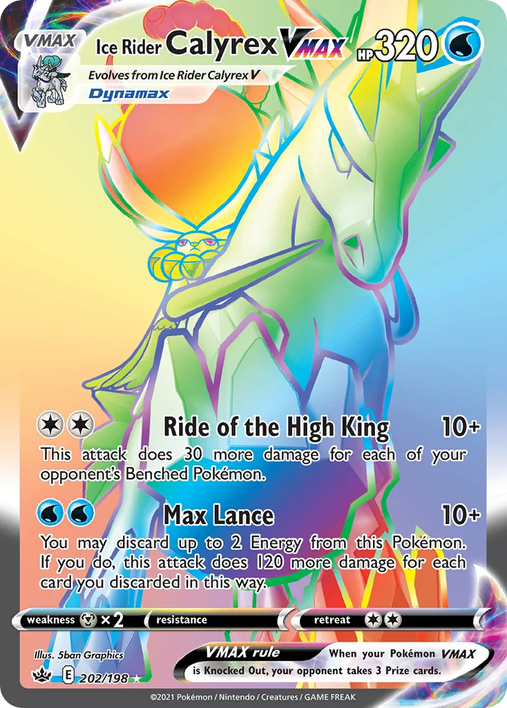 Ice Rider Calyrex VMAX Pokemon card