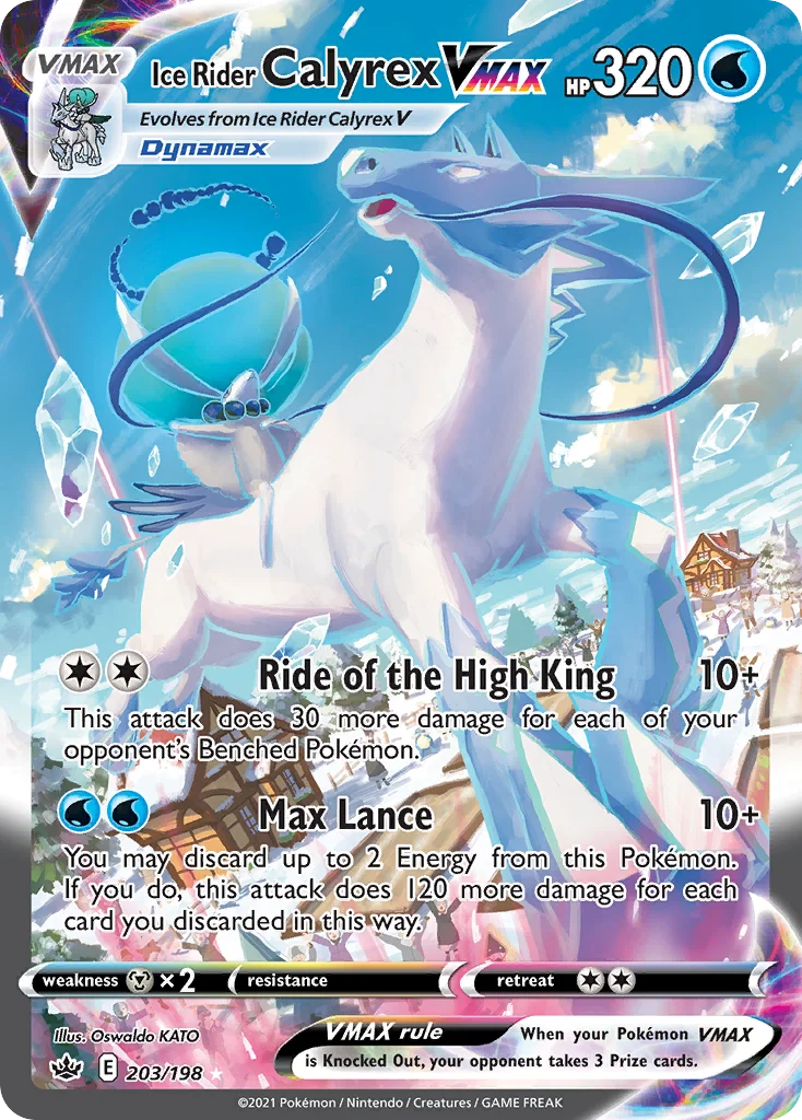 Ice Rider Calyrex VMAX Pokemon card