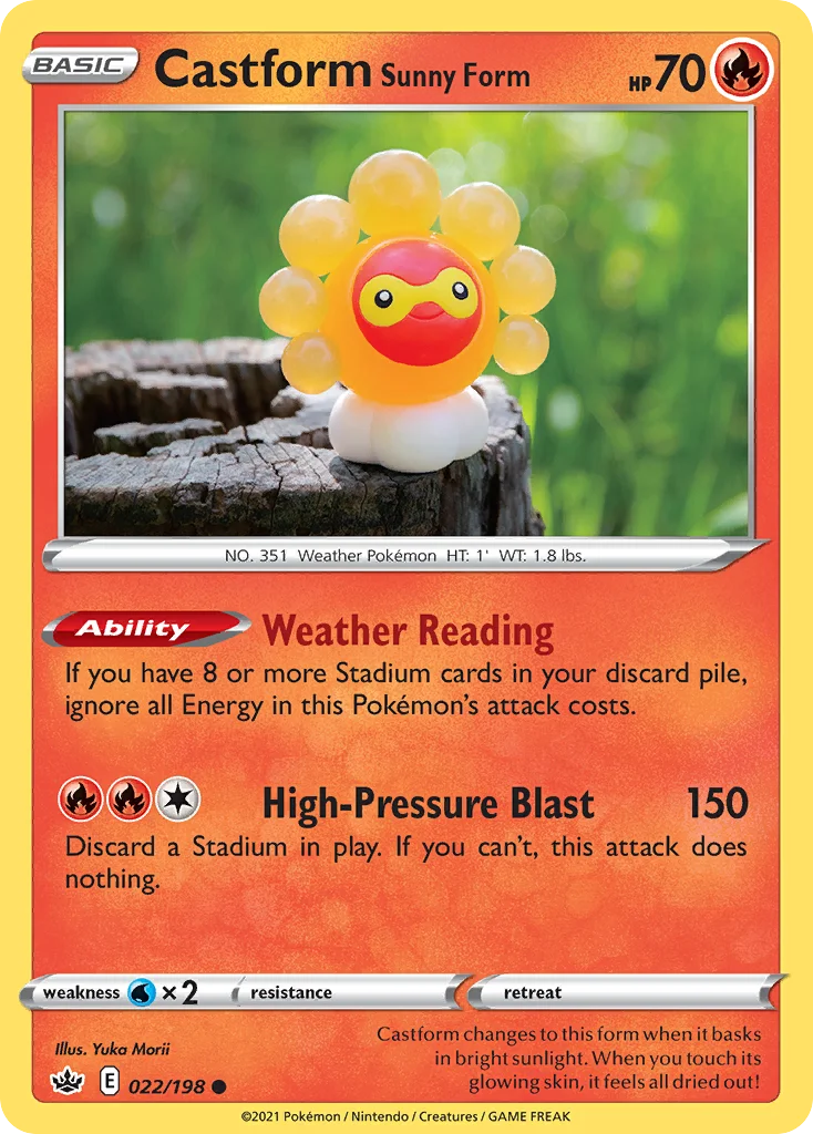 Castform Sunny Form Pokemon card