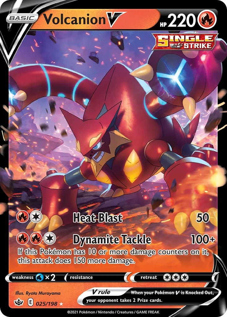 Volcanion V Pokemon card
