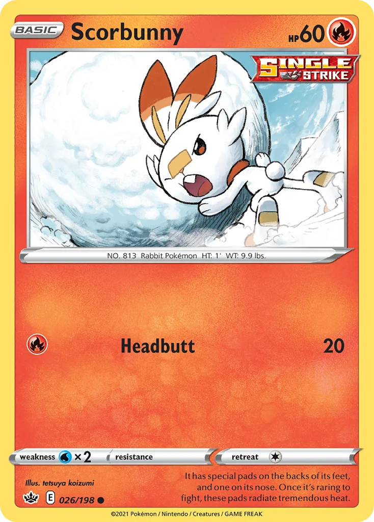 Scorbunny Pokemon card