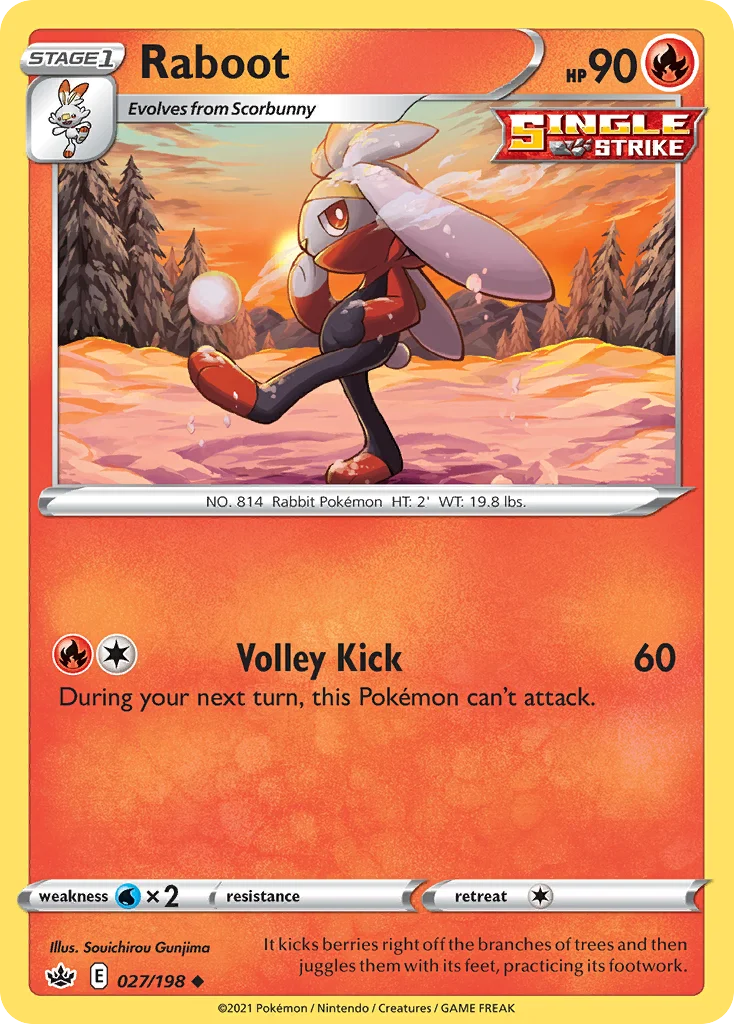Raboot Pokemon card