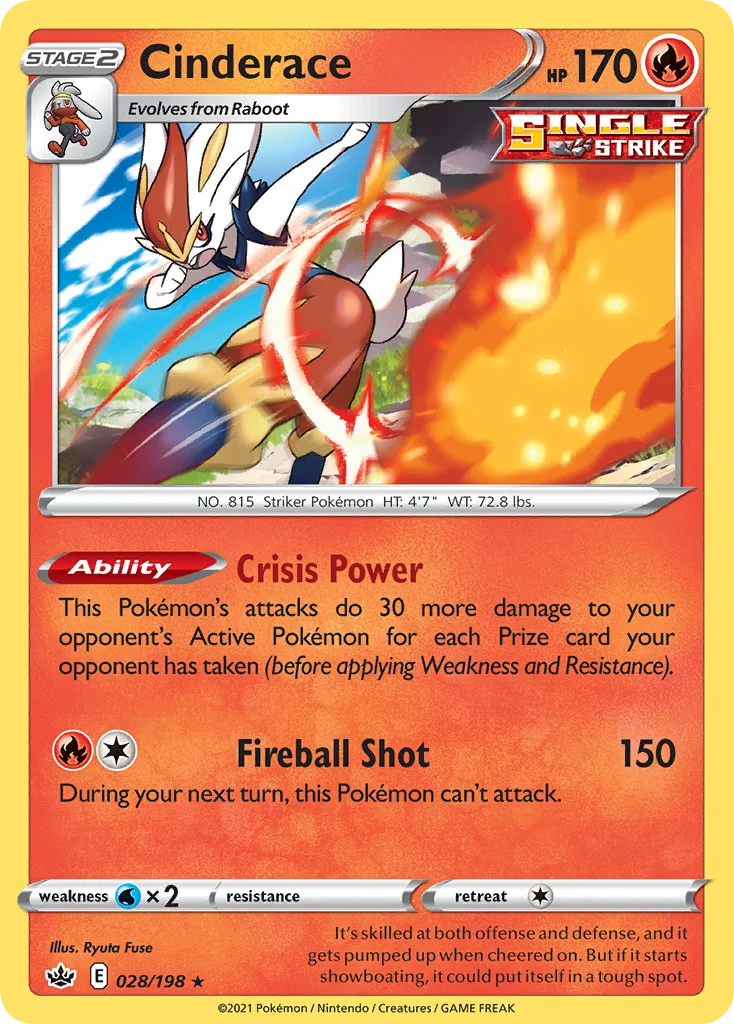 Cinderace Pokemon card