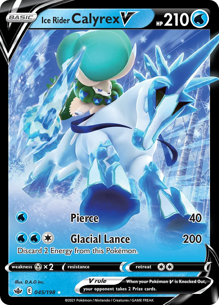 Ice Rider Calyrex V Pokemon card