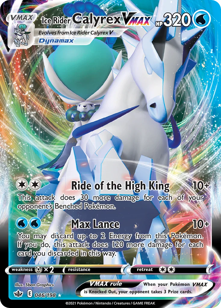 Ice Rider Calyrex VMAX Pokemon card