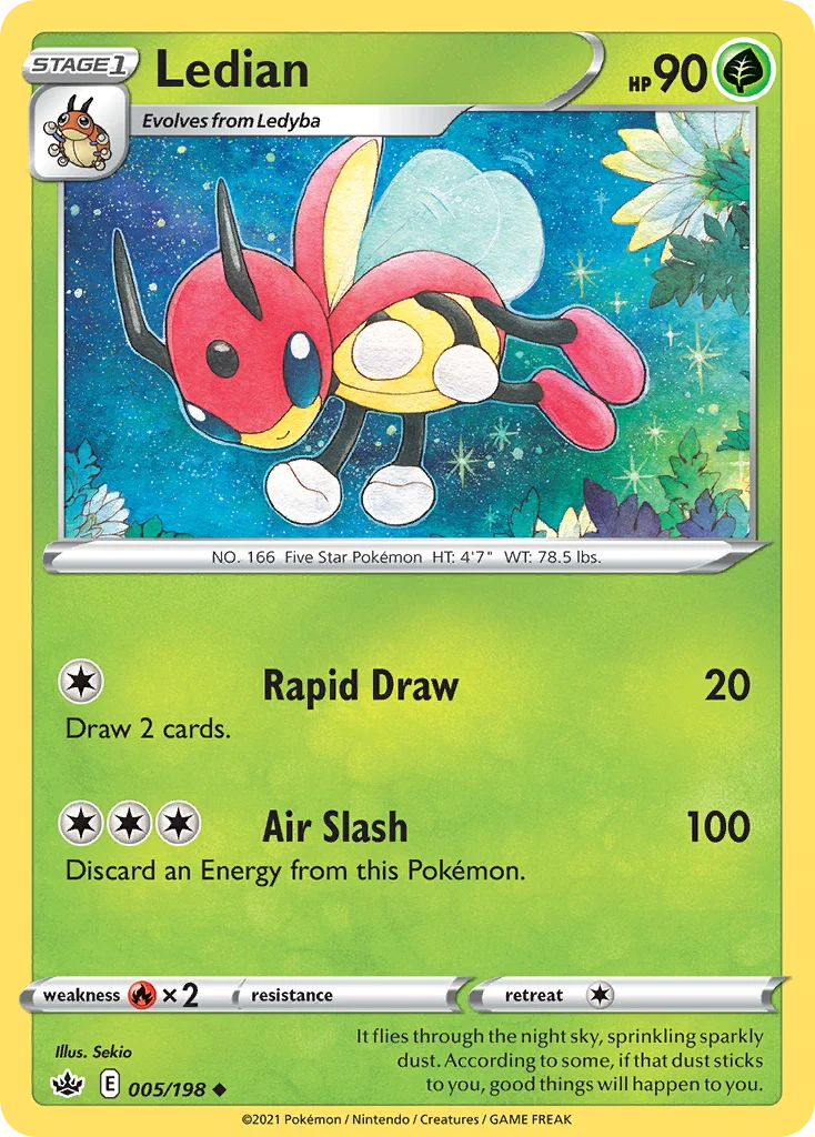Ledian Pokemon card