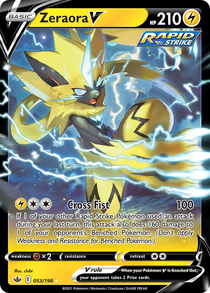 Zeraora V Pokemon card