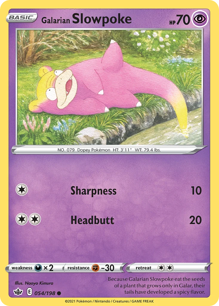 Galarian Slowpoke Pokemon card
