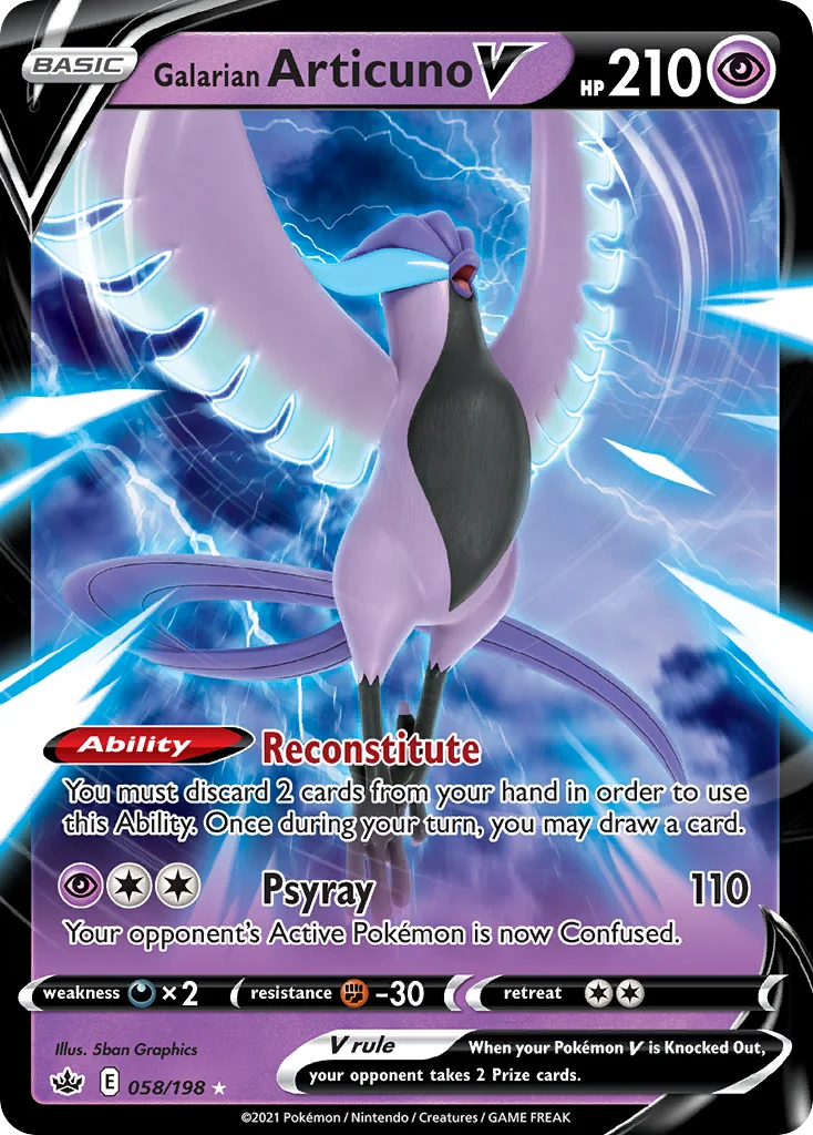 Galarian Articuno V Pokemon card