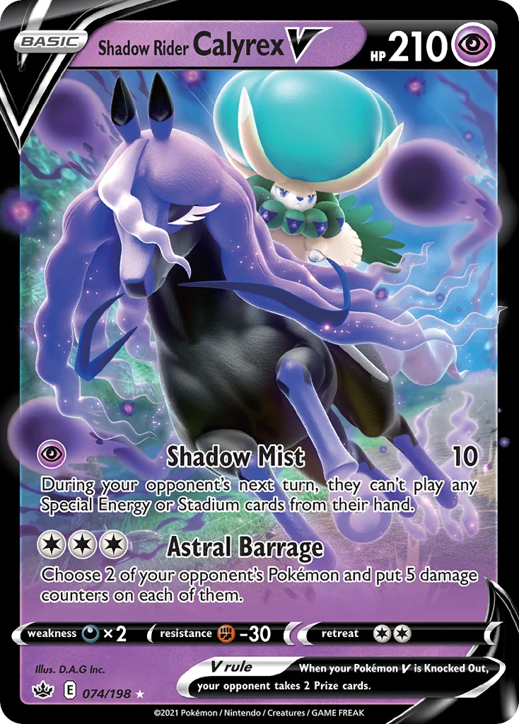 Shadow Rider Calyrex V Pokemon card