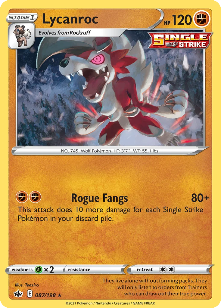 Lycanroc Pokemon card