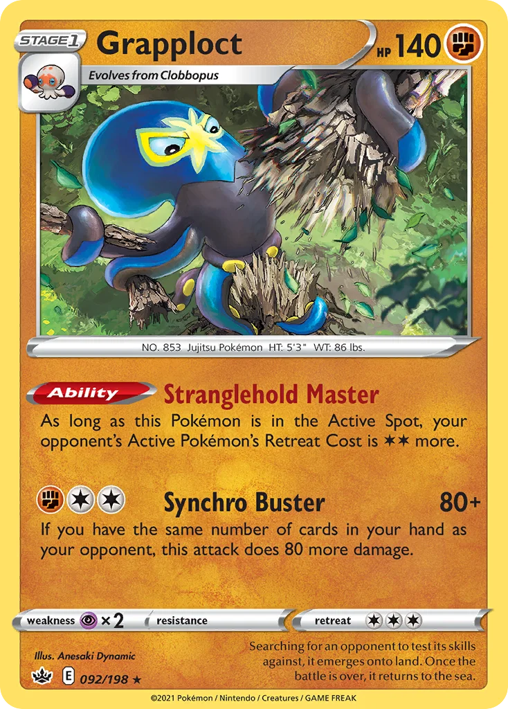 Grapploct Pokemon card