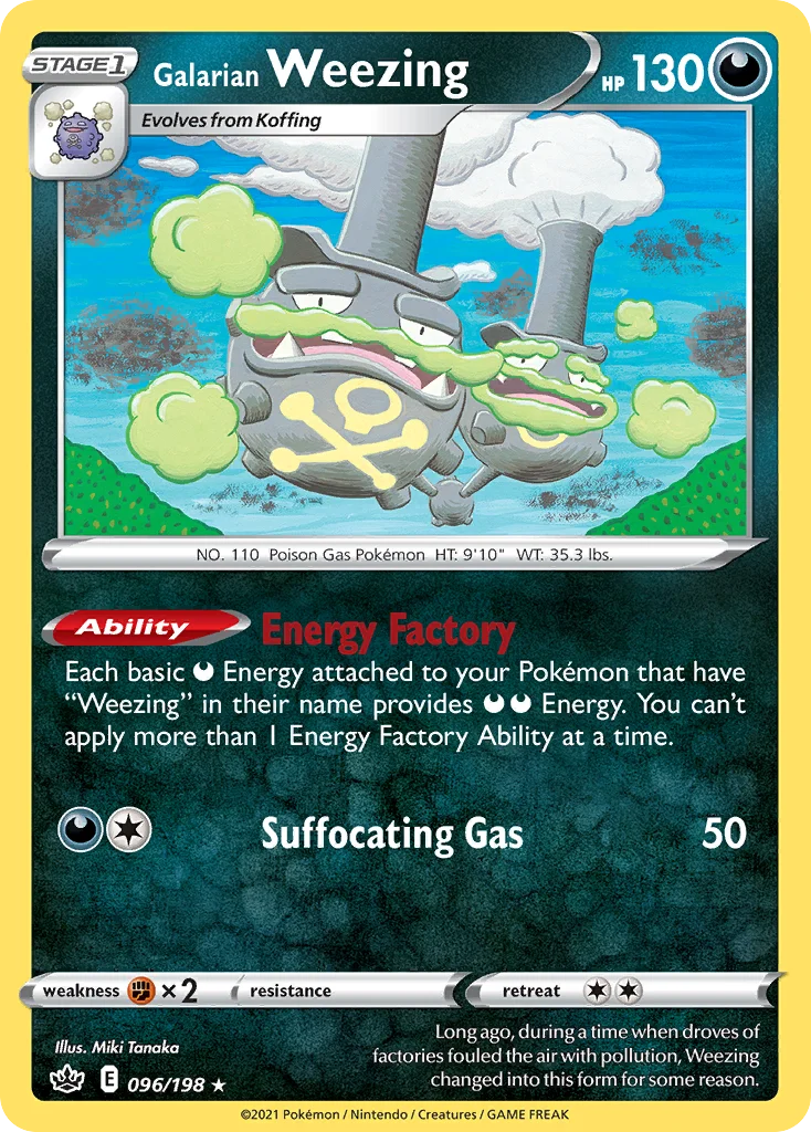 Galarian Weezing Pokemon card