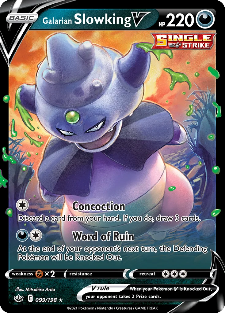 Galarian Slowking V Pokemon card