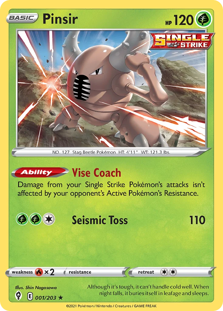 Pinsir Pokemon card