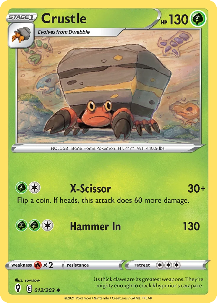 Crustle Pokemon card