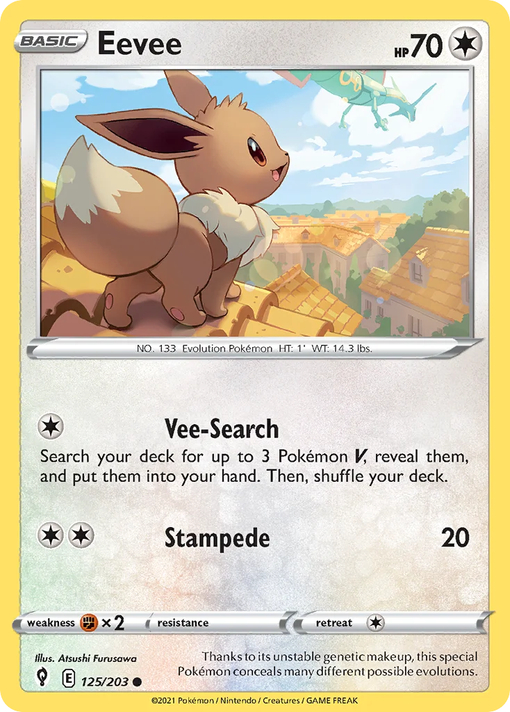 Eevee Pokemon card