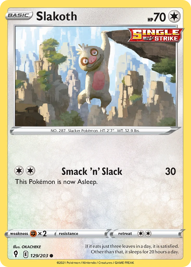 Slakoth Pokemon card