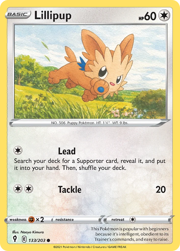 Lillipup Pokemon card
