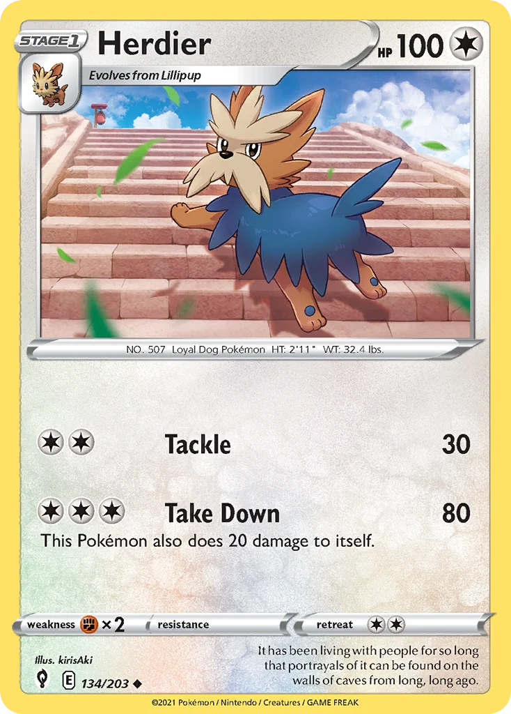 Herdier Pokemon card