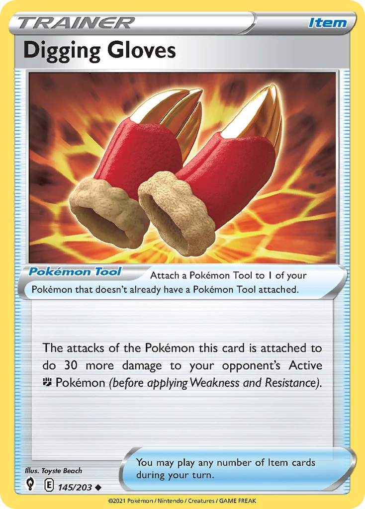 Digging Gloves Pokemon card