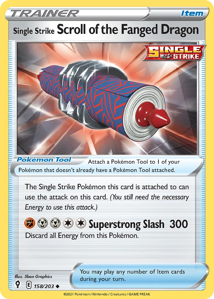 Single Strike Scroll of the Fanged Dragon Pokemon card
