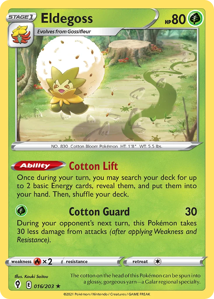 Eldegoss Pokemon card