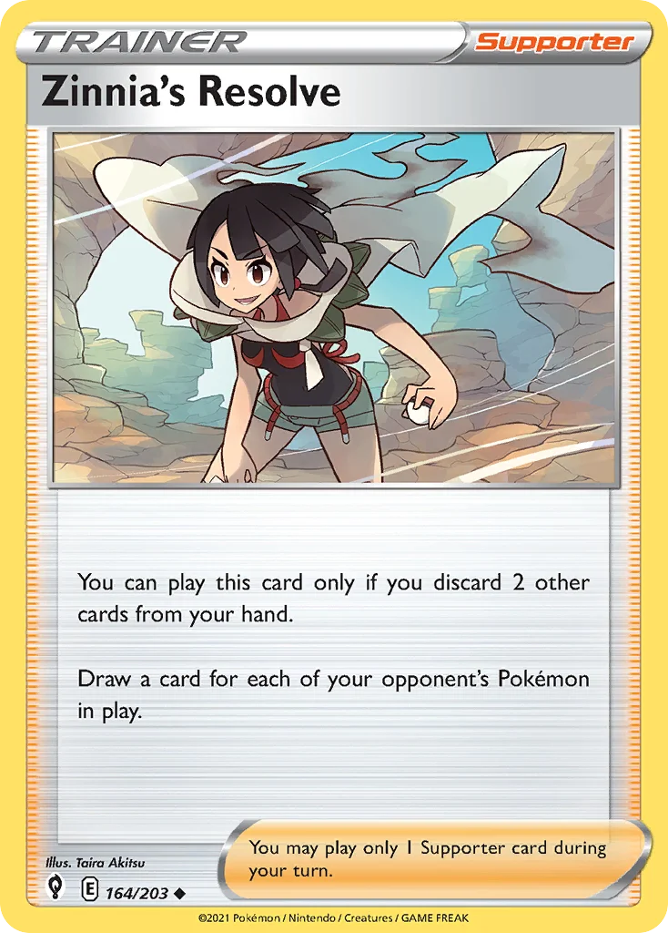 Zinnia's Resolve Pokemon card