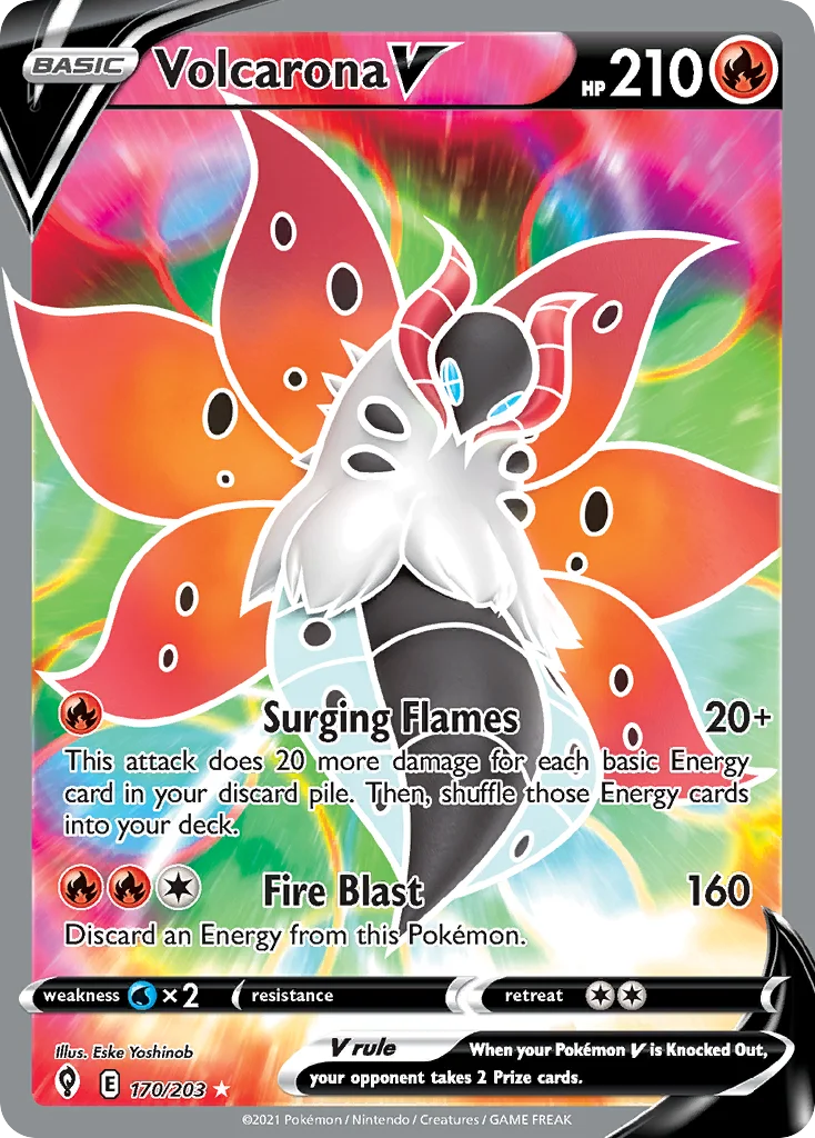 Volcarona V Pokemon card