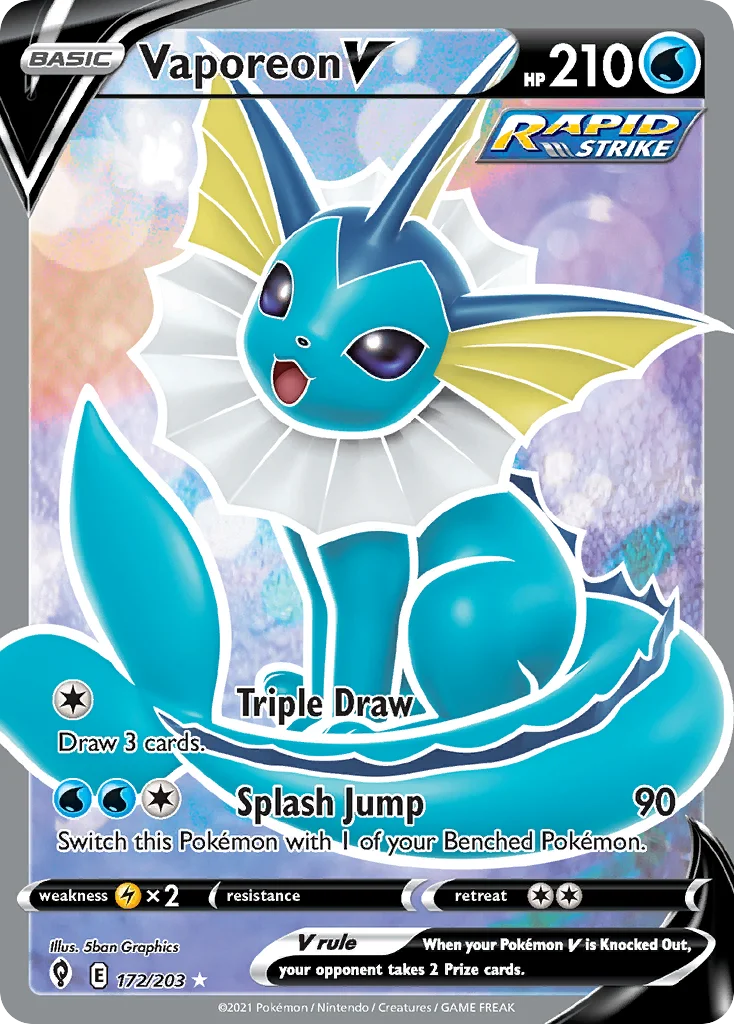 Vaporeon V Pokemon card