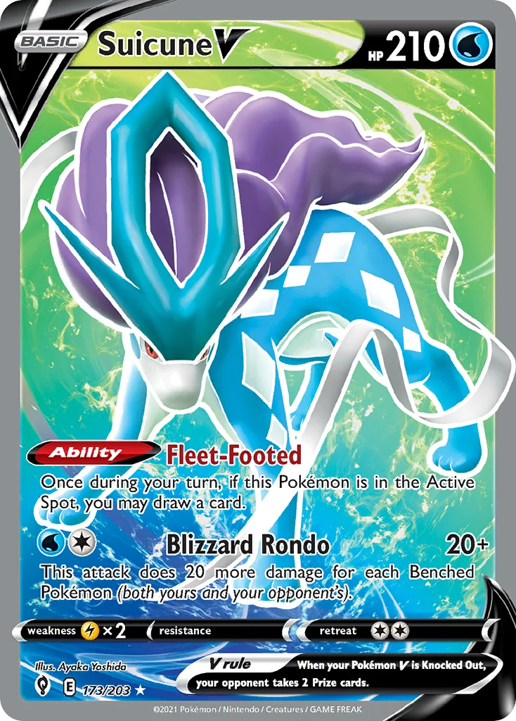 Suicune V Pokemon card