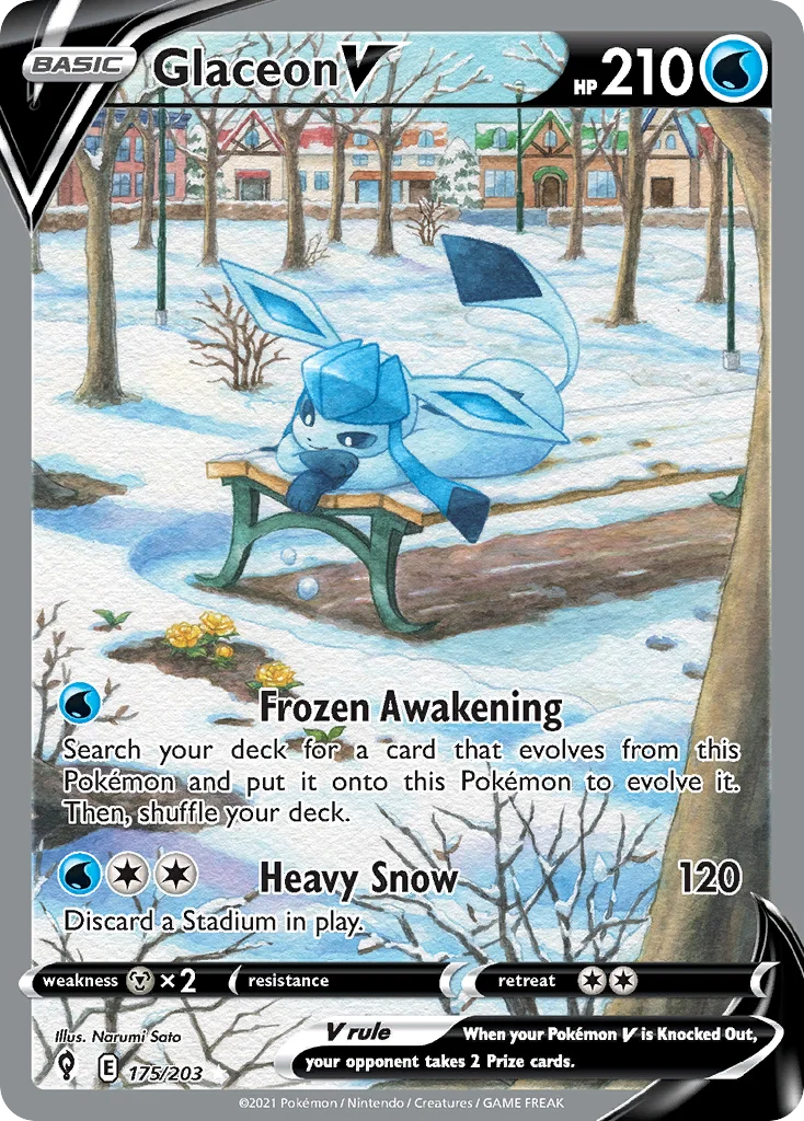 Glaceon V Pokemon card